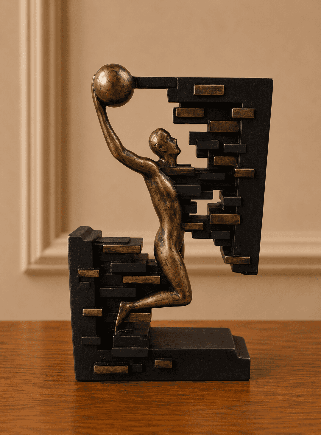 Bronze Basketball Player Sculpture